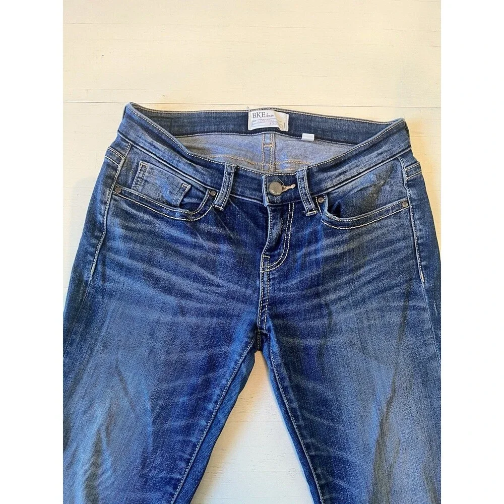 BKE Stella Bootcut Jeans Womens 26 Blue Medium Wash Low Rise Denim ABK3208 - Picture 2 of 7